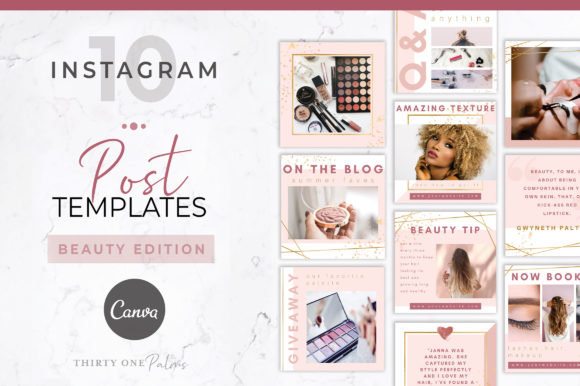 Download Instagram Posts for Canva | Beauty - Instagram posts Collection